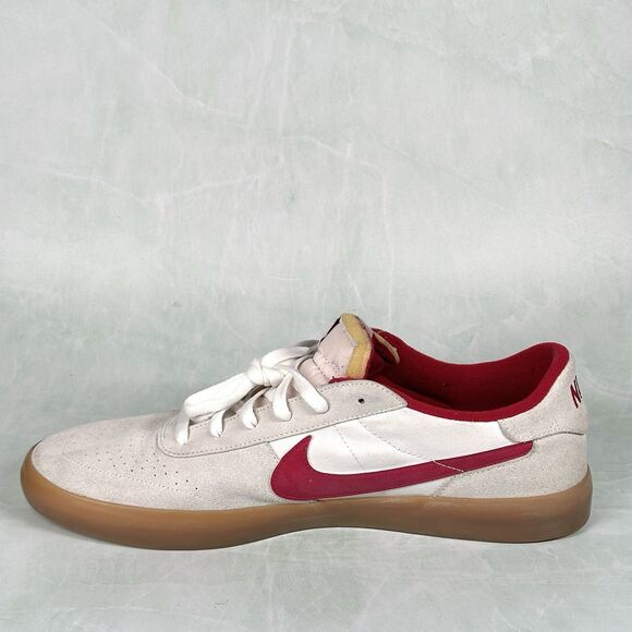 Nike Shoes Mens Size 14 Heritage Vulc SB Summit White Cardinal Red CD5010-100 - Picture 8 of 14